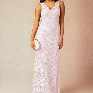 NWT Azazie Azar Light Pink Lace Dress